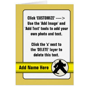 Maßgeschneiderte Hockey Goalie Trading Card