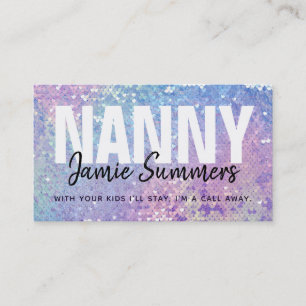 Maßgeschneiderte Holographic Nanny Business Cards Visitenkarte
