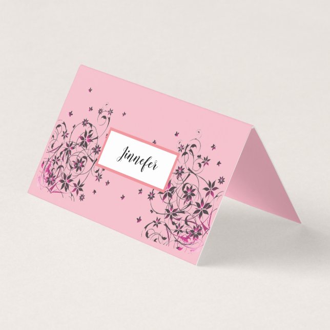 Maßgeschneiderte, horizontal geklappte Zelt-Karte (Vorderseite)