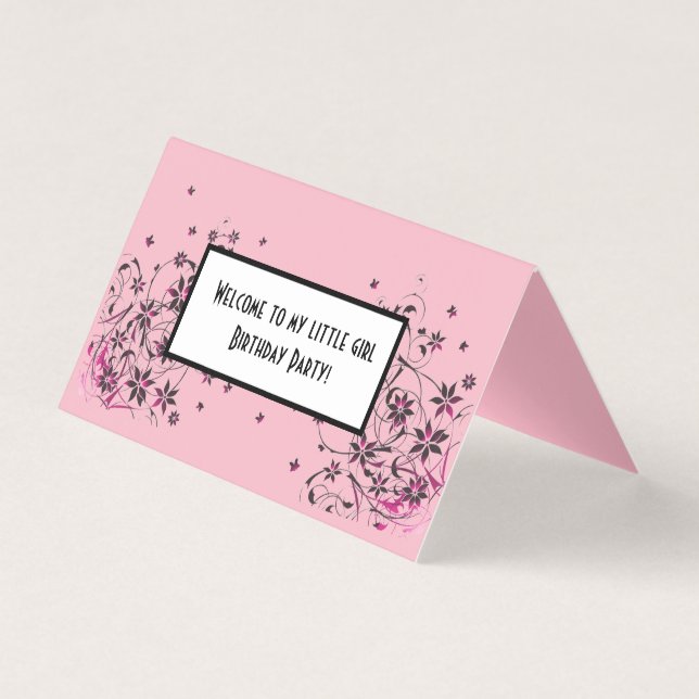 Maßgeschneiderte, horizontal geklappte Zelt-Karte (Vorderseite)