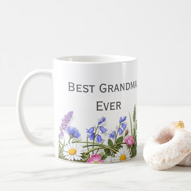 Maßgeschneiderte Hübsche Blumengeschenke für beste Kaffeetasse (Mit Donut)