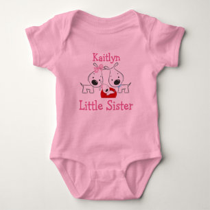 Maßgeschneiderte Hunde Kleiner Sister Bodysuit Baby Strampler