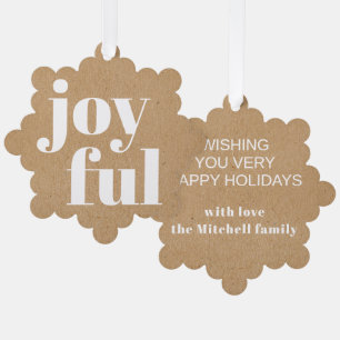 Maßgeschneiderte Imitate, braune Kraft Papier Text Ornament Karte