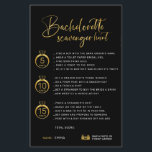 Maßgeschneiderte Imitate Gold Black Bachelorette J<br><div class="desc">Schönes,  anpassbares Bachelorette Scavenger Jagdspiel! Sie können es mit Ihren Spielen,  den Punkten und dem Namen der Braut personalisieren.</div>