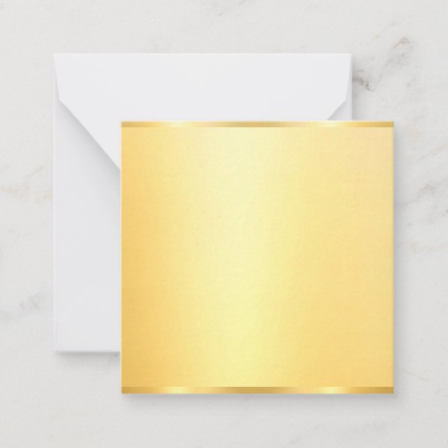 Maßgeschneiderte Imitate Gold Blank Template Moder Mitteilungskarte (Vorderseite)