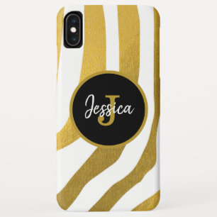Maßgeschneiderte Imitate Gold Zebra Print Stripes Case-Mate iPhone Hülle