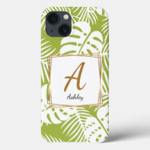 Maßgeschneiderte Initial-Green-Phone-Case