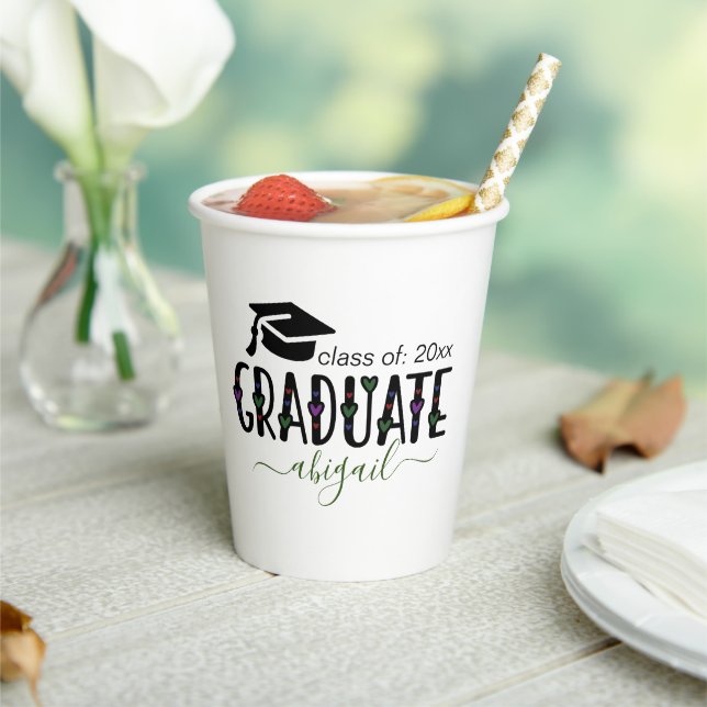 Maßgeschneiderte Jahrgangsklasse für moderne Absch Pappbecher (In Situ)