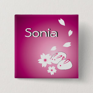 Maßgeschneiderte japanische Schneeräume und Sakura Button