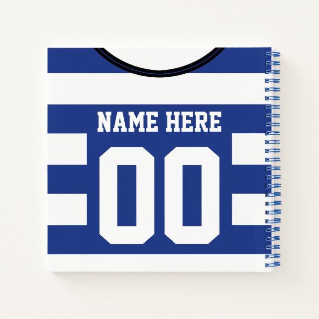 Maßgeschneiderte Jersey Template Notebook Soccer F Notizbuch (Rückseite)