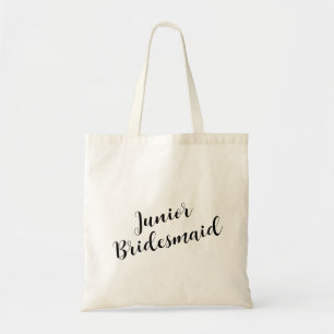 Maßgeschneiderte Junior Bridesmaid Script Tote Bag Tragetasche