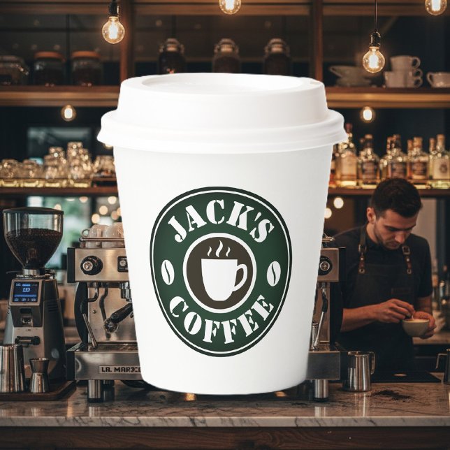 Maßgeschneiderte Kaffeebecher mit Deckel Party Pappbecher (Paper coffee cup template)