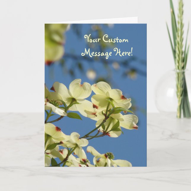 Maßgeschneiderte Karten Blumendogwood-Blume (Vorderseite)