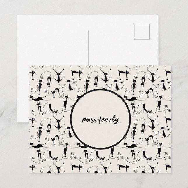 Maßgeschneiderte Katzenreinigung Postkarte (Vorne/Hinten)