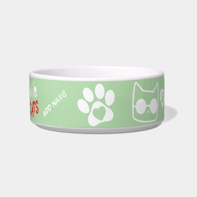 Maßgeschneiderte Katzenschale - Personalisiertes K Napf (Vorderseite)