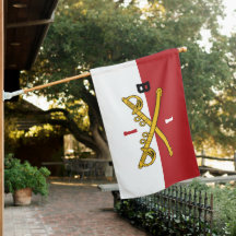 Maßgeschneiderte Kavallerie, überquert Sabers Flag