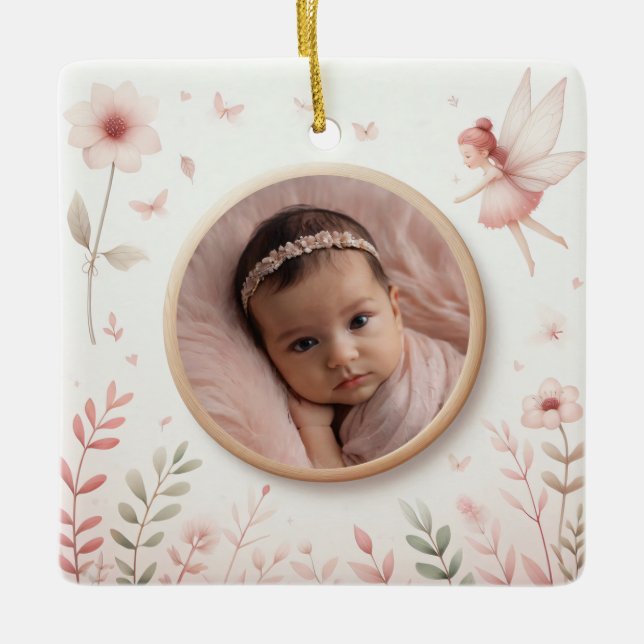 Maßgeschneiderte Keramik mit Fairy Frame Keramikornament (Vorderseite)