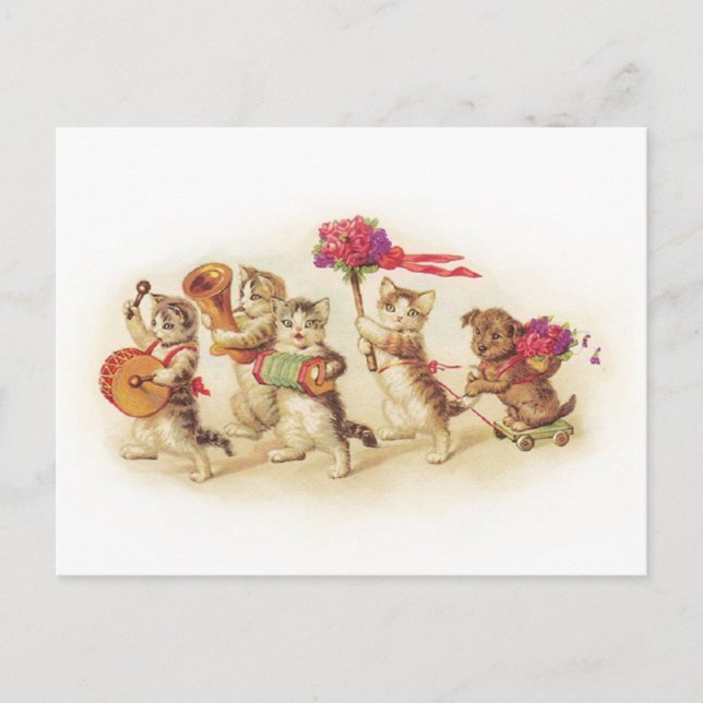 Maßgeschneiderte Kitten-Feier der 20er Jahre Postkarte (Vorderseite)