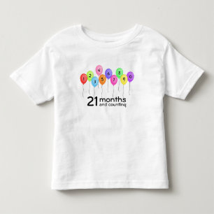 Maßgeschneiderte Kleinkindzählung Alter farbenfroh Kleinkind T-shirt