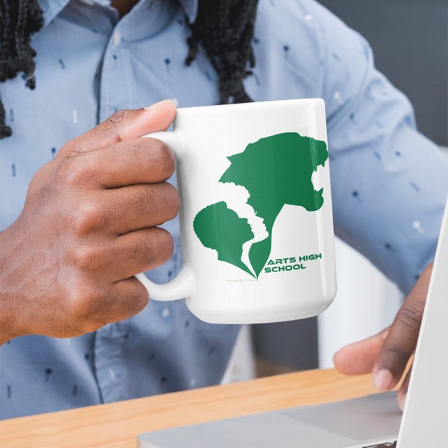 Maßgeschneiderte Kunsthandwerker Grüne Silhouetten Kaffeetasse (Von Creator hochgeladen)