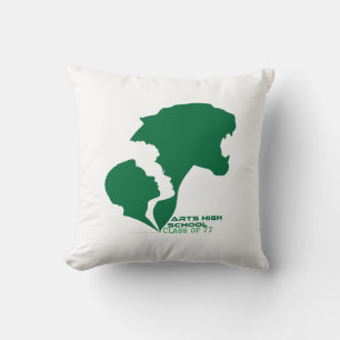 Maßgeschneiderte Kunsthandwerker Grüne Silhouetten Kissen