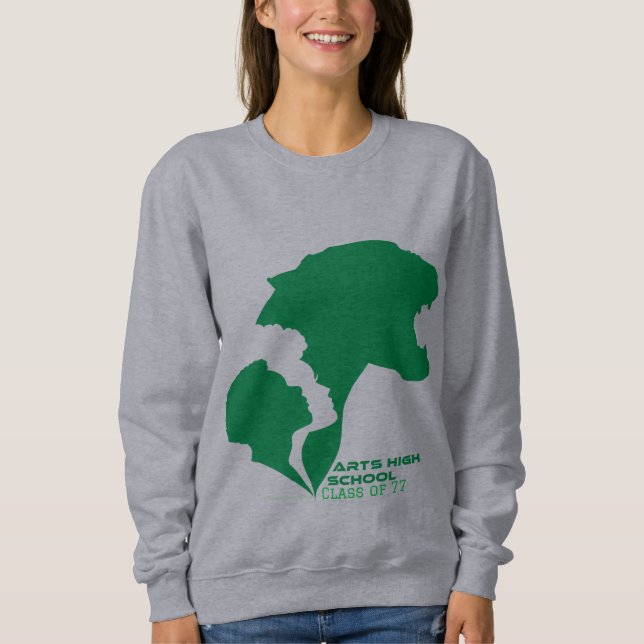 Maßgeschneiderte Kunsthandwerker Grüne Silhouetten Sweatshirt (Vorderseite)