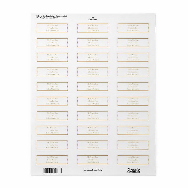 Maßgeschneiderte Labels (Vorne)