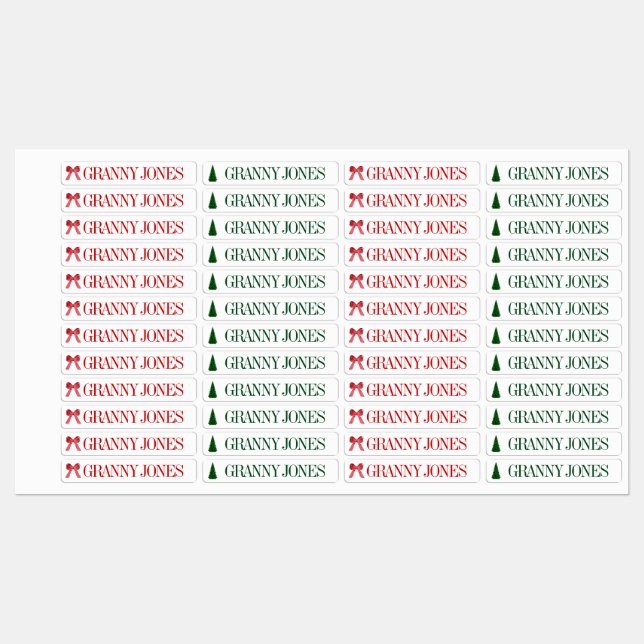 Maßgeschneiderte Labels Familiengeschenk Großmutte Etiketten (Blatt)
