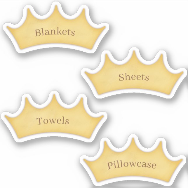 Maßgeschneiderte Labels für den Saal und den Schra (Vorderseite)