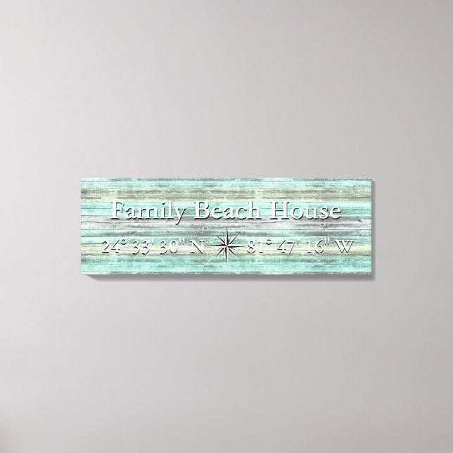 Maßgeschneiderte Lage und längliche Küstendekorati Leinwanddruck (Vorderseite)