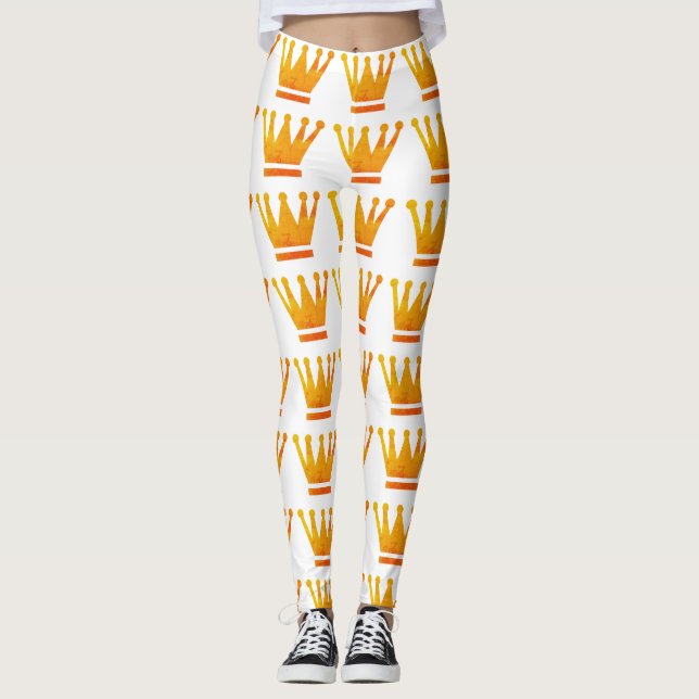 Maßgeschneiderte Leggings der Goldenen Krone (Vorderseite)