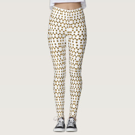 Maßgeschneiderte Leggings für Golden Polka Dots