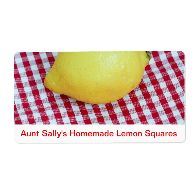 Maßgeschneiderte Lemon Picnic Labels (Vorne)