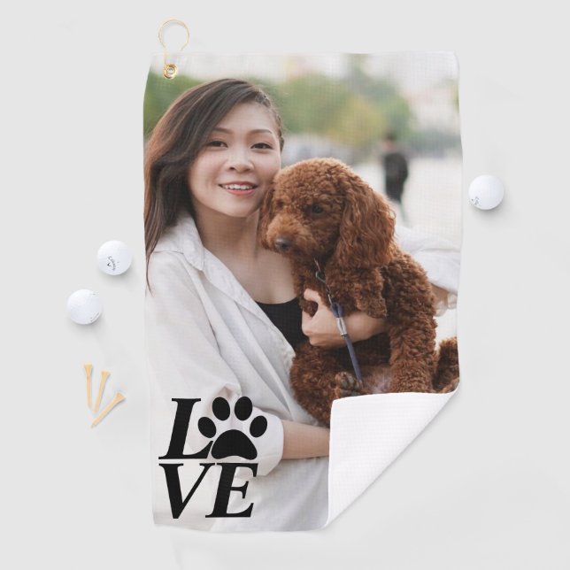 Maßgeschneiderte LIEBE Pfosten Druckhandtuch - Für Golfhandtuch (Insitu)