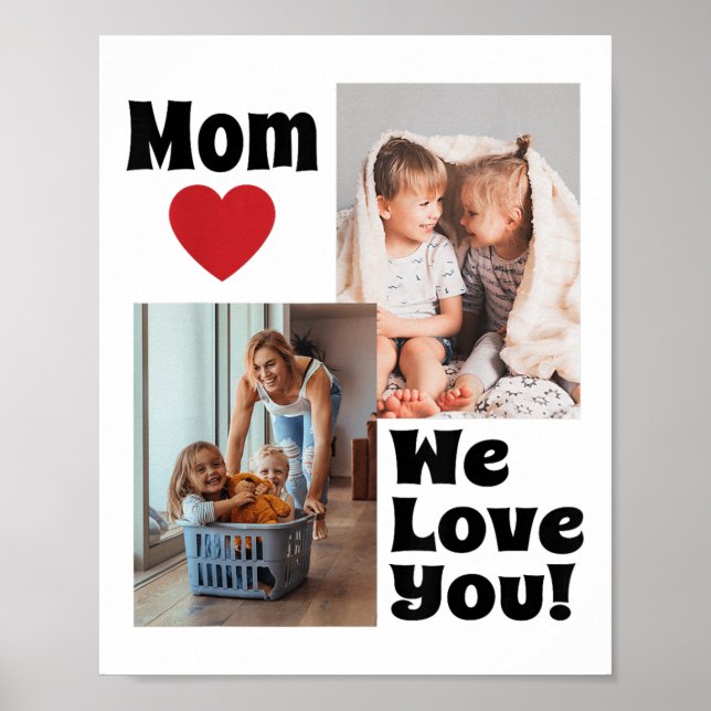 Maßgeschneiderte Liebe Sie Mama Foto - Personalisi Poster (Vorne)