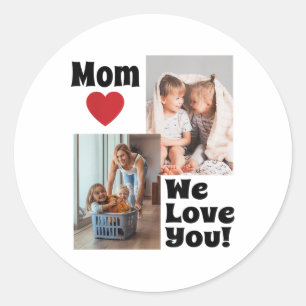 Maßgeschneiderte Liebe Sie Mama Foto - Personalisi Runder Aufkleber