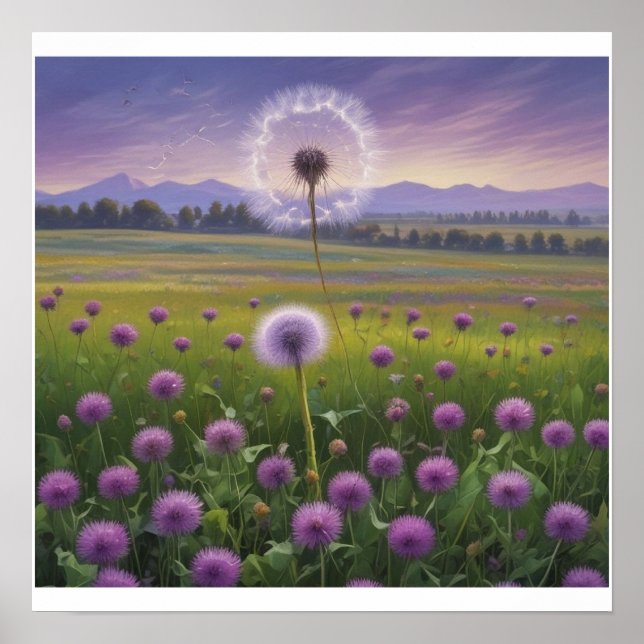 Maßgeschneiderte Lila Daffodien Wall Poster (Vorne)