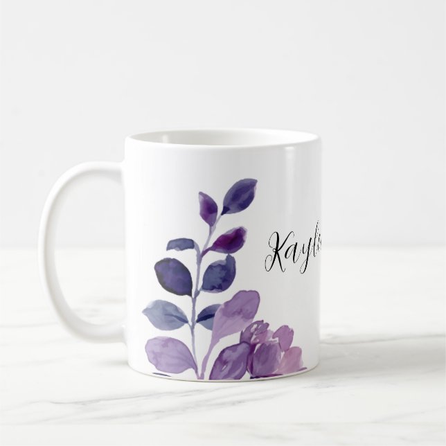 Maßgeschneiderte Lilac Floral Kaffeetasse (Links)