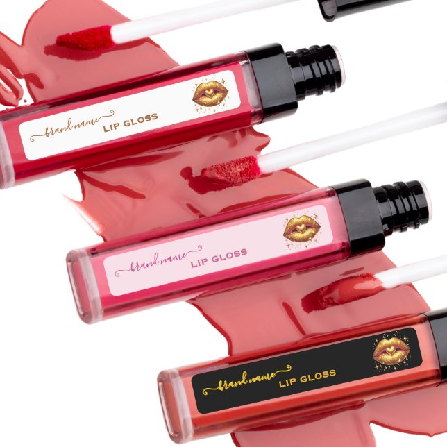 Maßgeschneiderte Lippenglanzetiketten Gold LIps Etiketten (Von Creator hochgeladen)