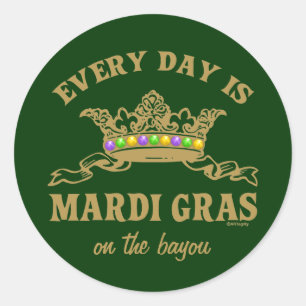 Maßgeschneiderte Mardi Gras Runder Aufkleber