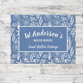 Maßgeschneiderte Marine Blue Oceanic Textured Fußmatte