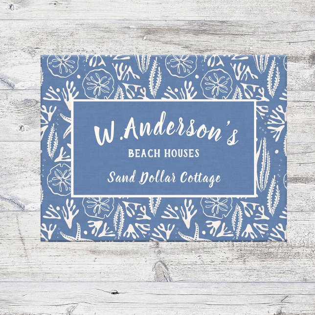 Maßgeschneiderte Marine Blue Oceanic Textured Fußmatte (Welcome your friends and/or guests with the charm of the ocean using this customizable doormat.)