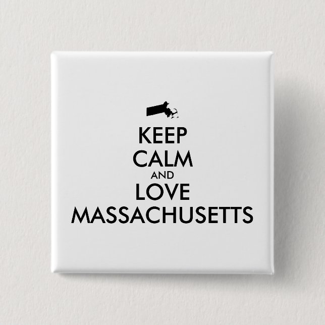 Maßgeschneiderte MASSACHUSETTEN für BEHALTEN CALM  Button (Vorderseite)