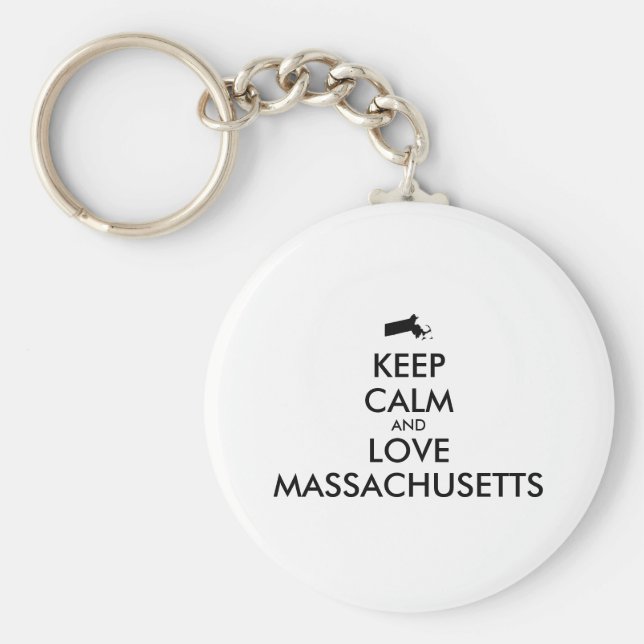 Maßgeschneiderte MASSACHUSETTEN für BEHALTEN CALM  Schlüsselanhänger (Vorne)