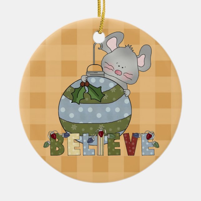 Maßgeschneiderte Maus glaubt Ornament (Vorne)