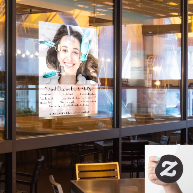 Maßgeschneiderte Med Wellness-Center Schönheitsbeh Fensteraufkleber (Restaurantfenster)