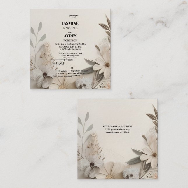 Maßgeschneiderte Meilensteine-Celebration-Karten Quadratische Visitenkarte (Vorne/Hinten)