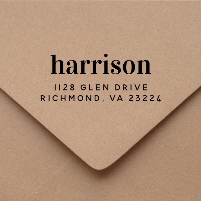 Maßgeschneiderte minimale moderne Typografie-Rücks Gummistempel (Von Creator hochgeladen)