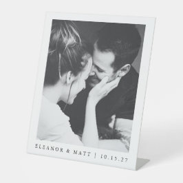 Maßgeschneiderte Minimalistische Schwarz-weiße Paa Sockelschild