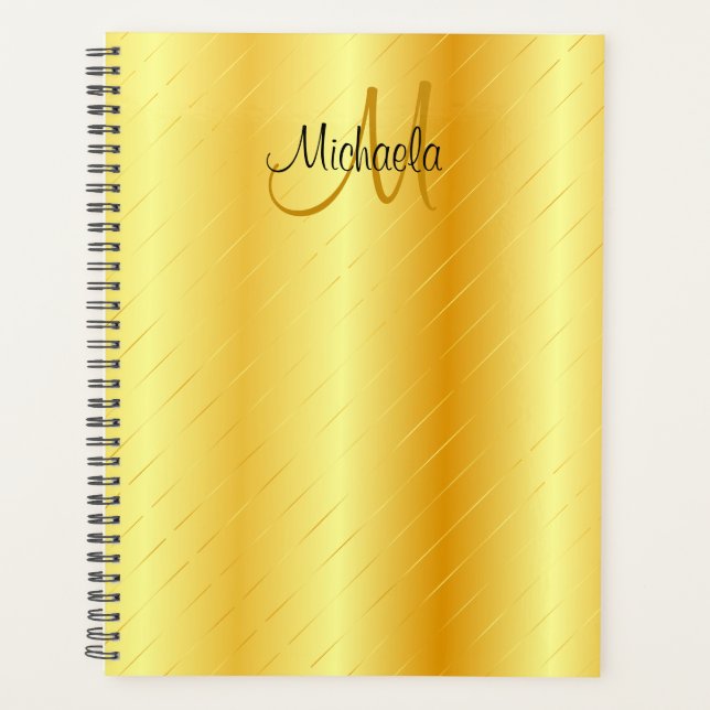 Maßgeschneiderte Mit Monogramm Imitate - Goldvorla Planer (Vorderseite)